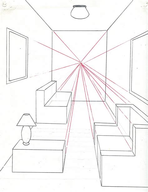 How to Draw a Room Using One Point Perspective .